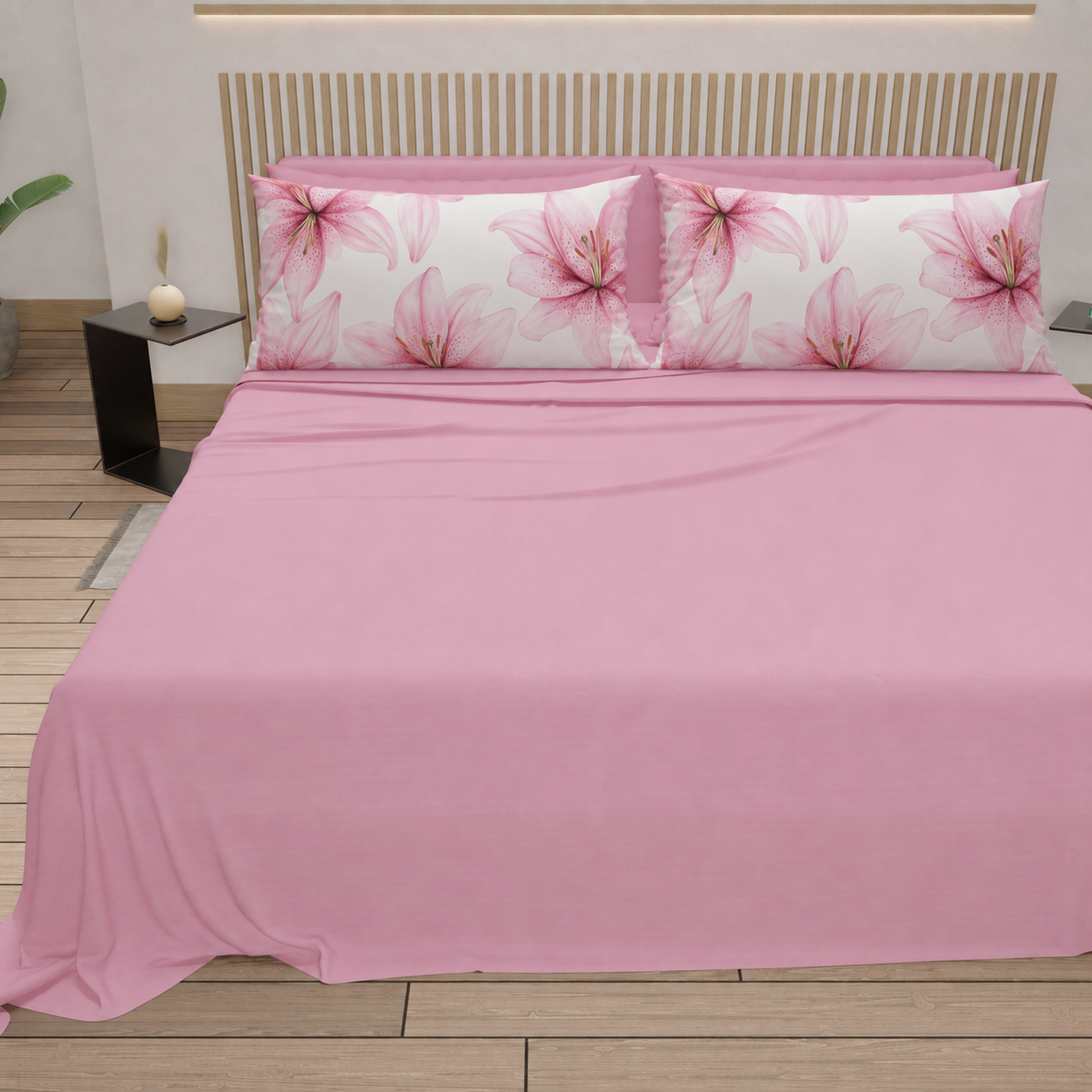 Completo letto PETTI Petalo 07 Rosa – vista frontale