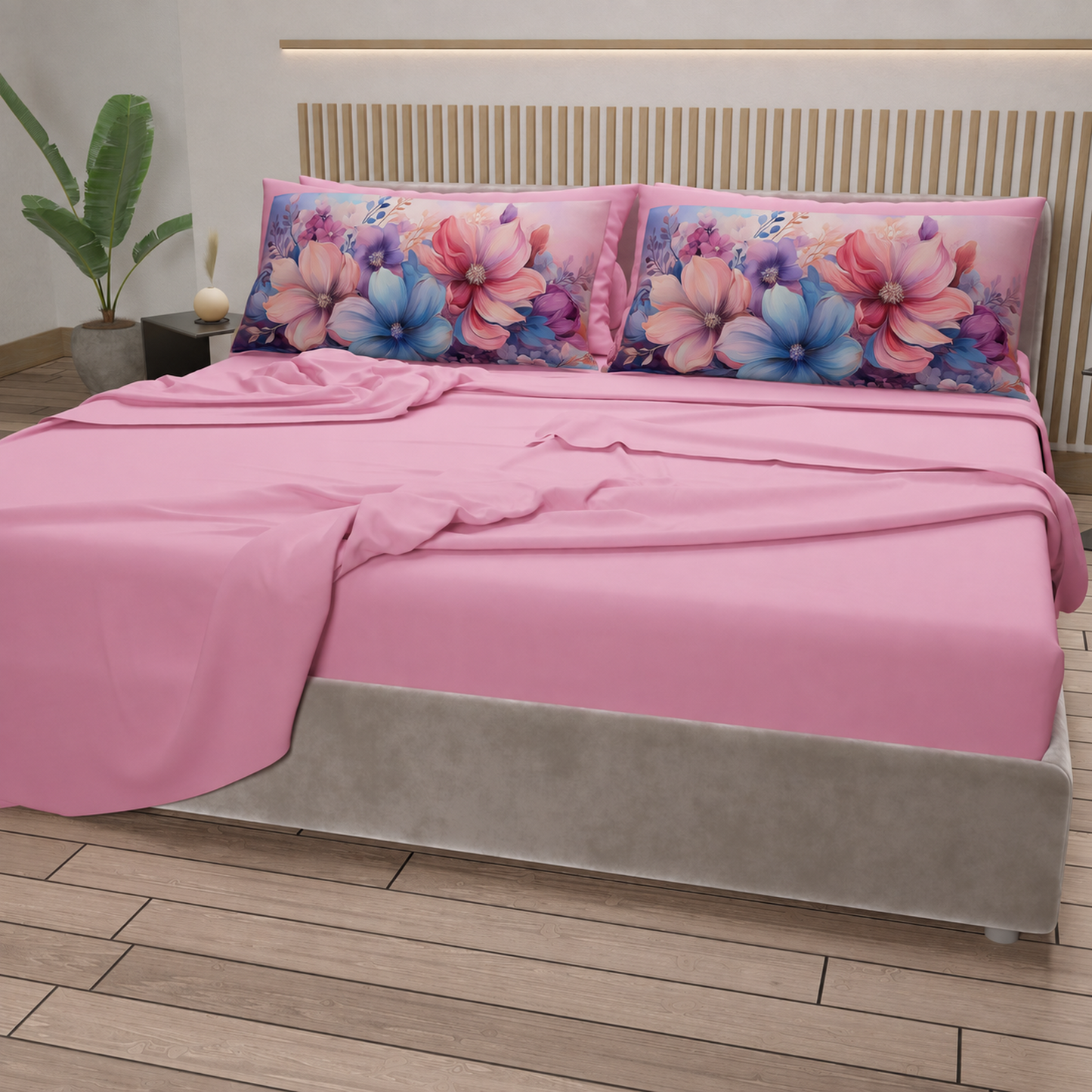 Completo letto PETTI Petalo 11 Rosa – vista ambientata