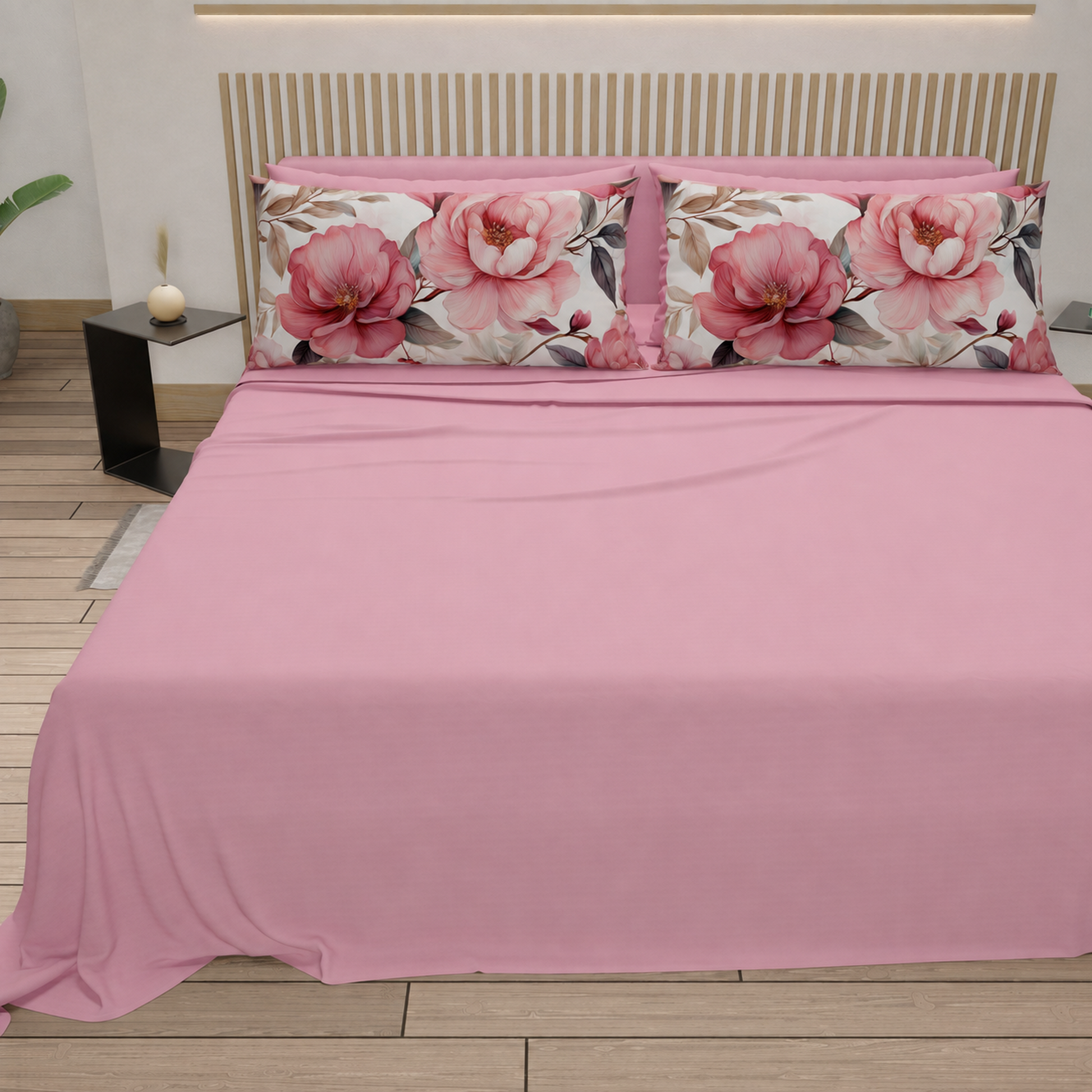 Completo letto PETTI Petalo 18 Rosa – vista frontale