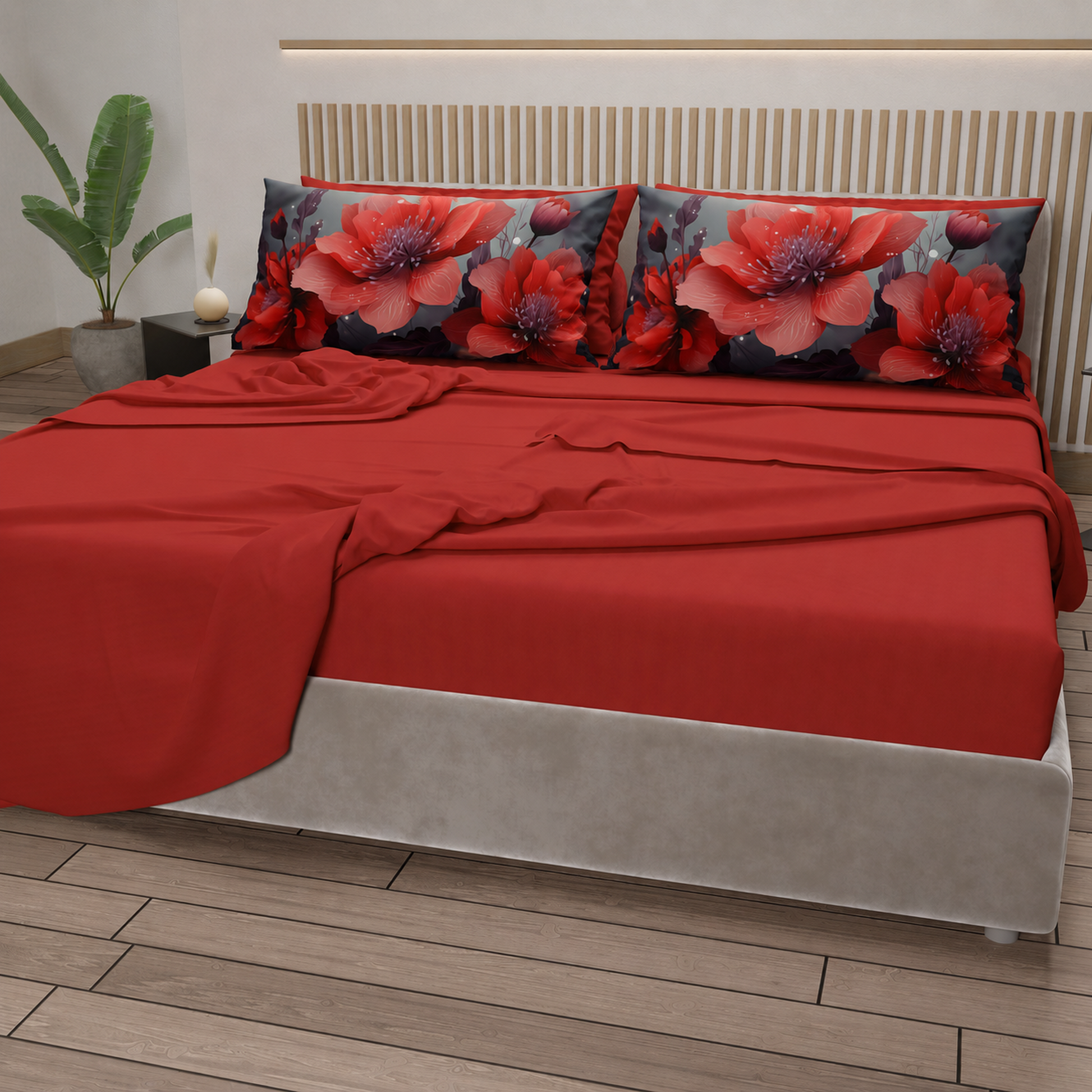 Completo letto PETTI Petalo 19 Rosso – vista ambientata