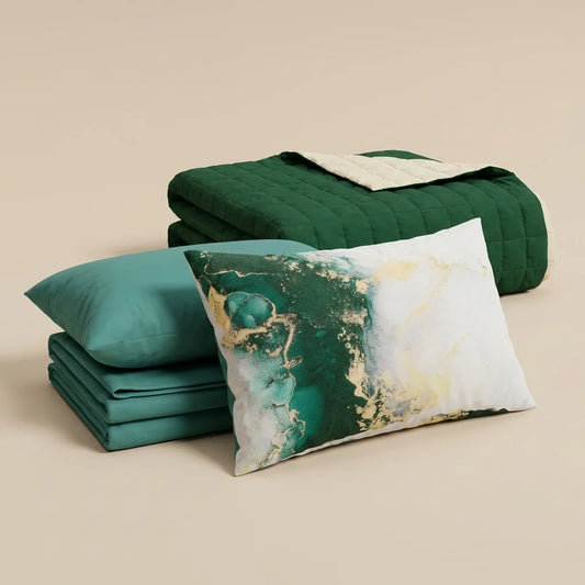 Trapuntino Tinta Unita + Lenzuola abbinato e Federa Digitale