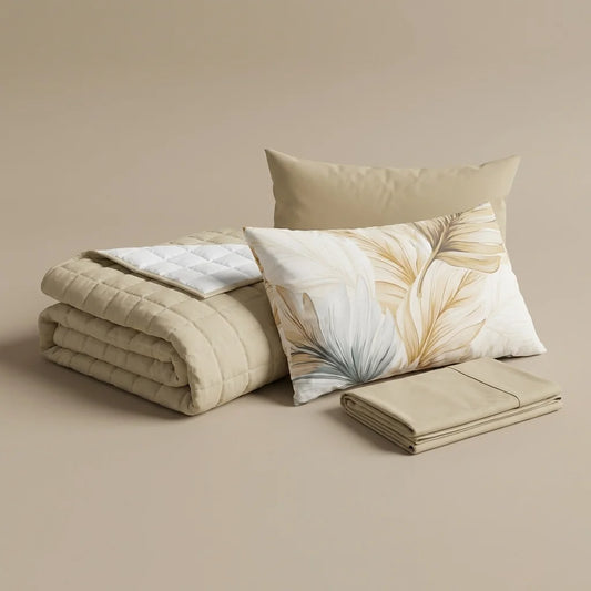 Trapuntino Tinta Unita + Lenzuola abbinato e Federa Digitale