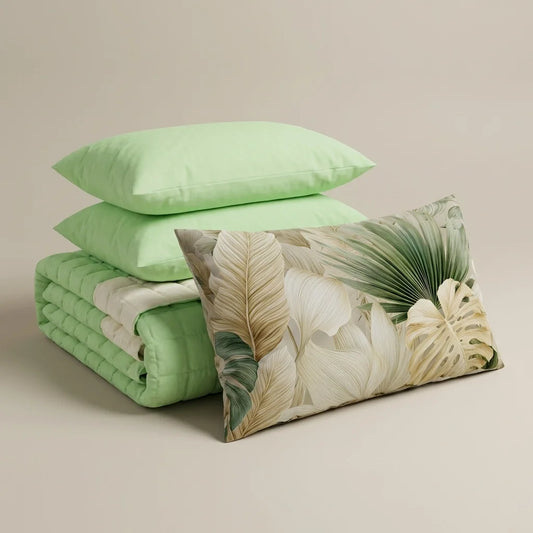 Trapuntino Tinta Unita + Lenzuola abbinato e Federa Digitale