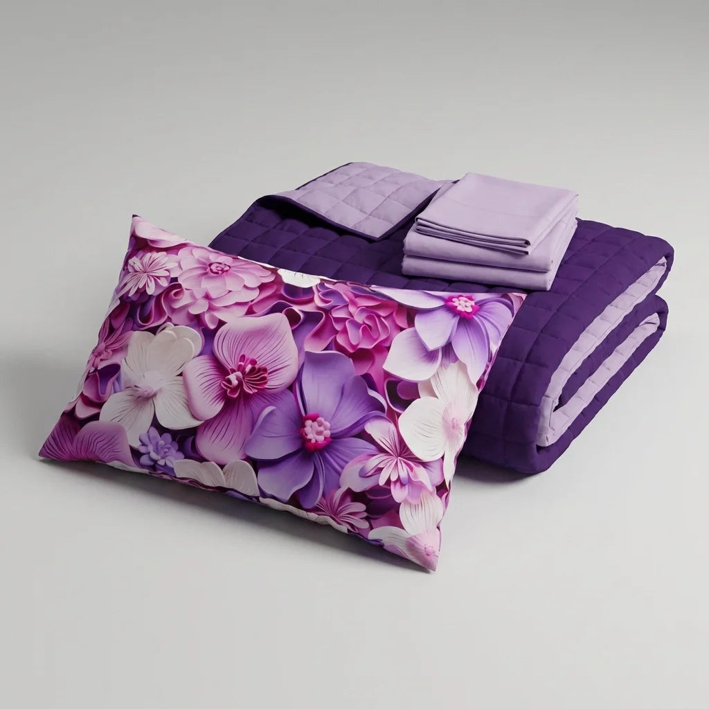 Trapuntino Tinta Unita + Lenzuola abbinato e Federa Digitale