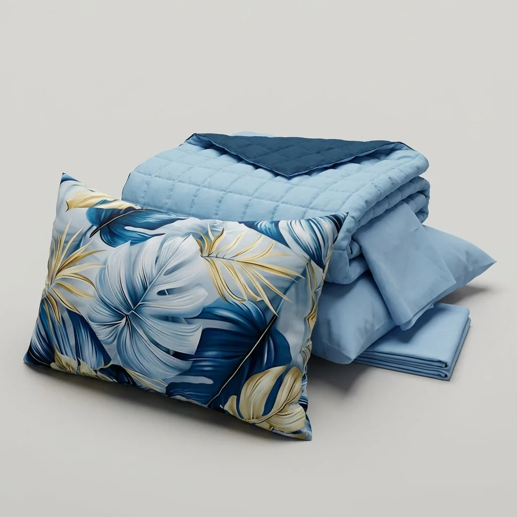 Trapuntino Tinta Unita + Lenzuola abbinato e Federa Digitale