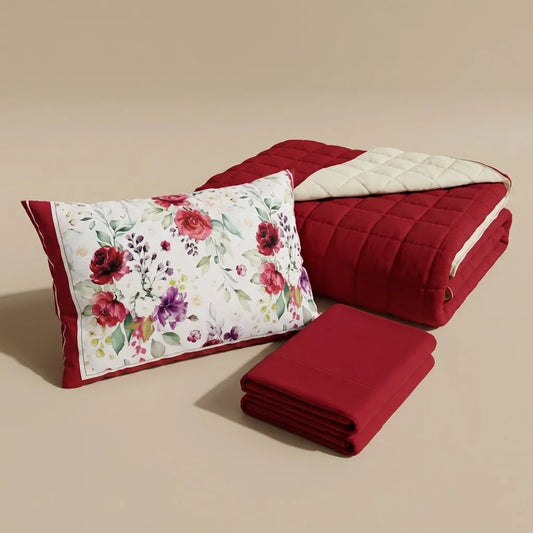 Trapuntino Tinta Unita + Lenzuola abbinato e Federa Digitale