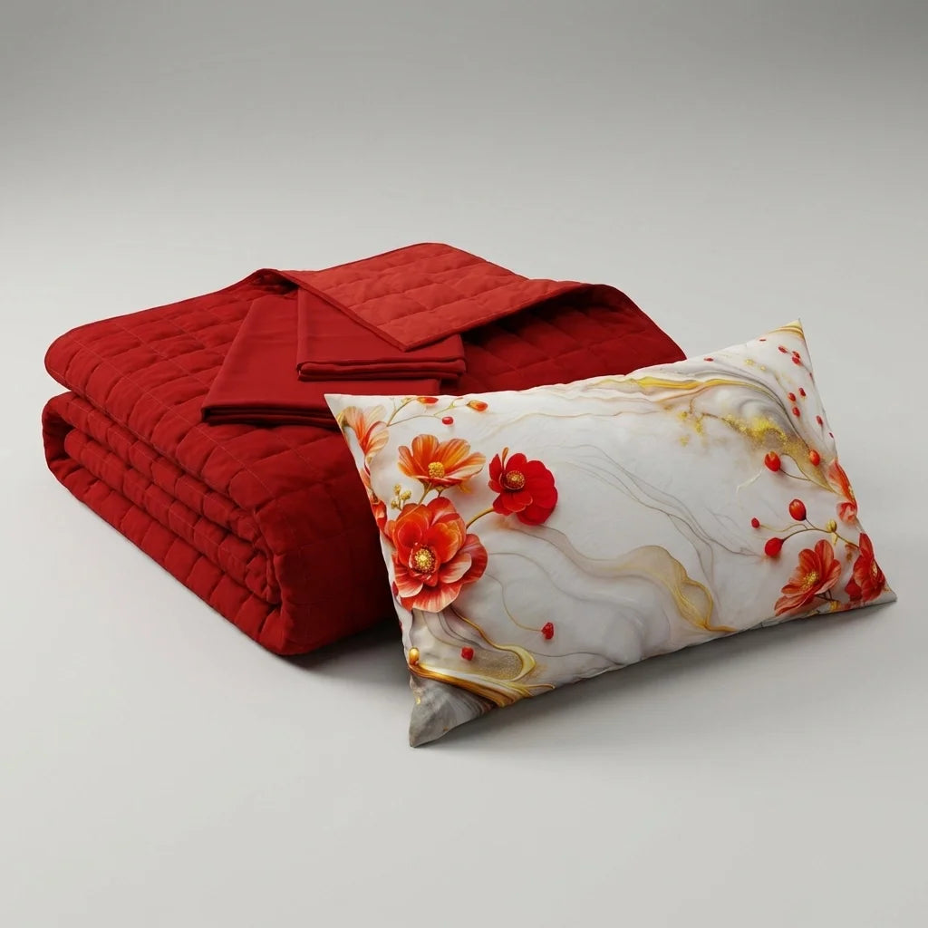 Trapuntino Tinta Unita + Lenzuola abbinato e Federa Digitale