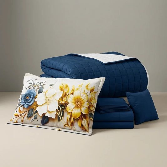 Trapuntino Tinta Unita + Lenzuola abbinato e Federa Digitale