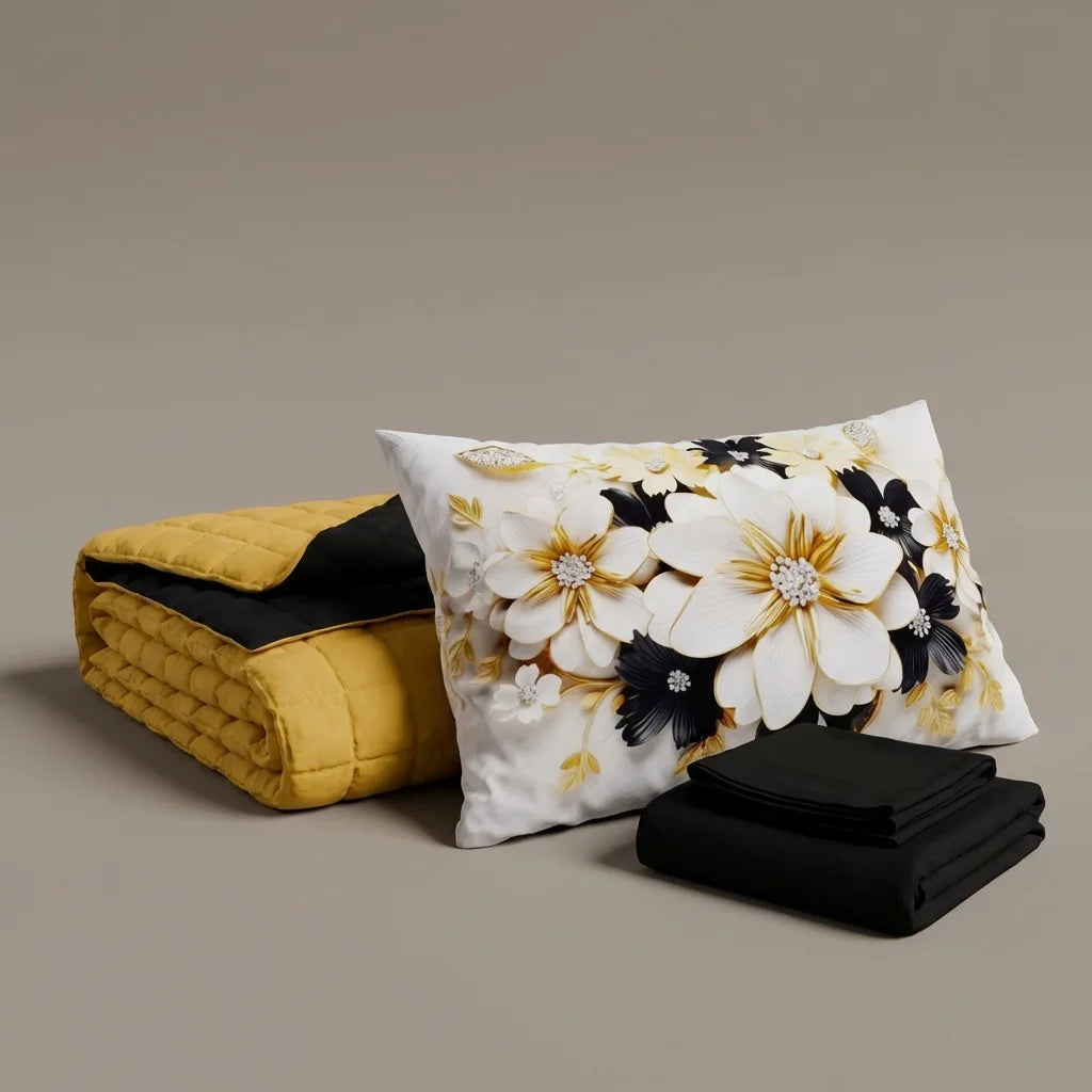 Trapuntino Tinta Unita + Lenzuola abbinato e Federa Digitale