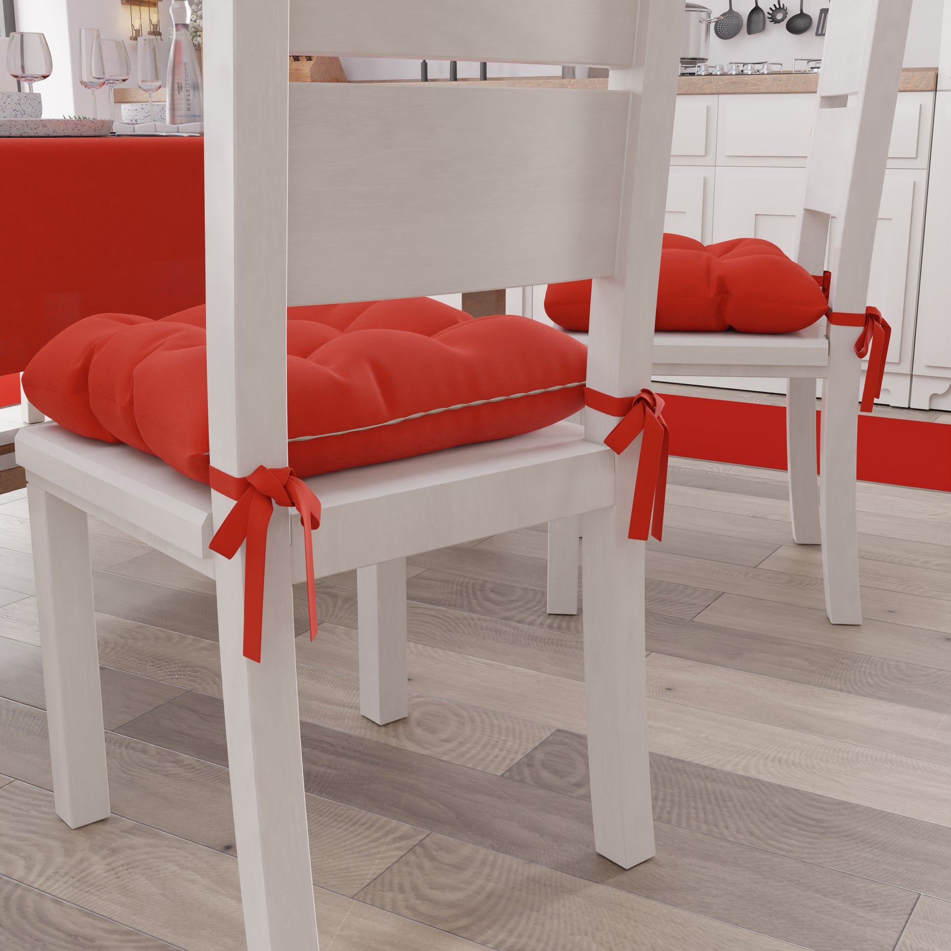 Cuscini per Sedie Cucina, Cuscini Coprisedie Pezzi Rosso