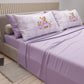 Lenzuola in Cotone, Completo Letto con Federe in Stampa Digitale Teddy Love Lilla