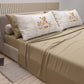 Lenzuola in Cotone, Completo Letto con Federe in Stampa Digitale Teddy Love Tortora