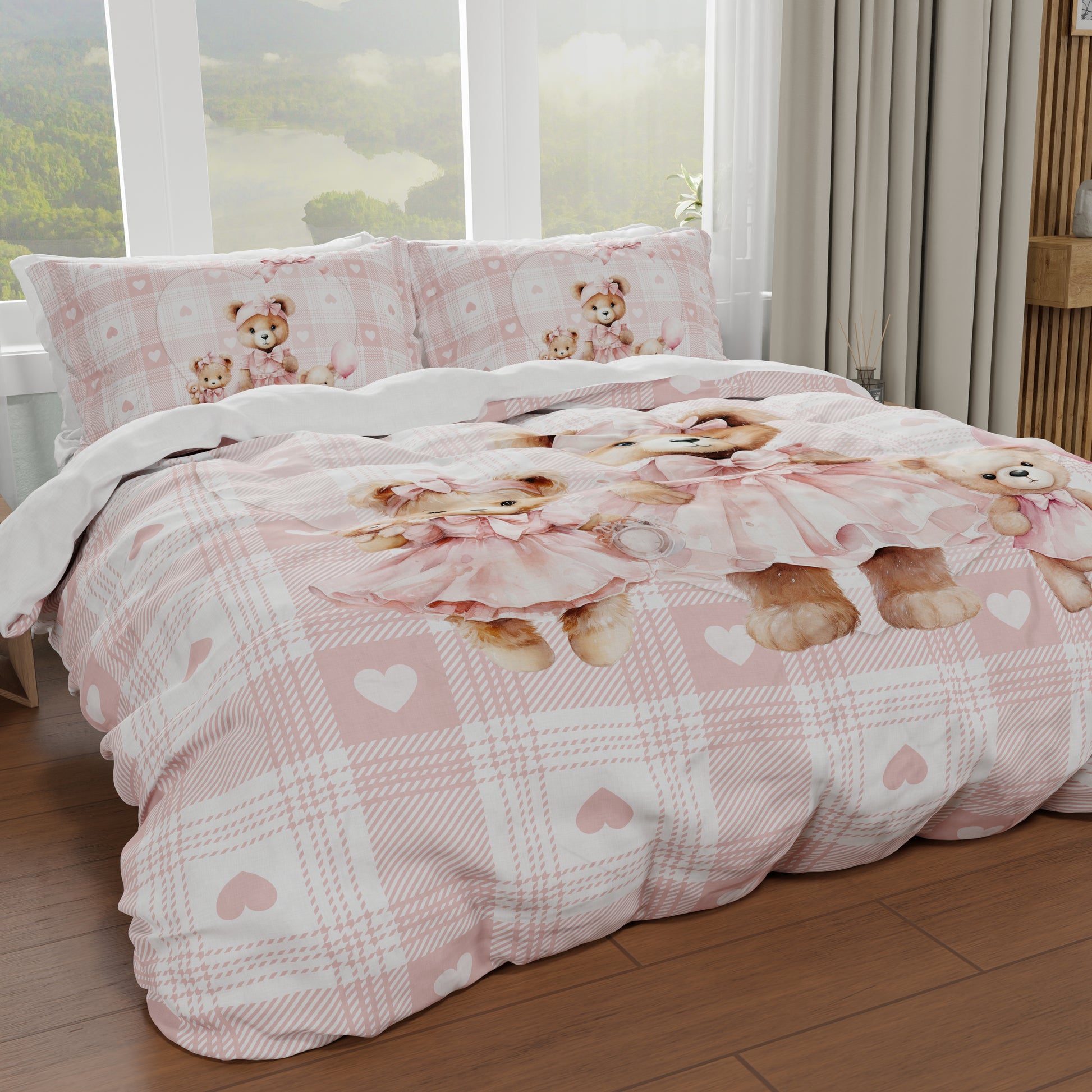 Copripiumino Matrimoniale, Singolo, Una Piazza e Mezza, Teddy Love Ros