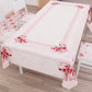Stain-resistant tablecloth, kitchen table cover, pink bow