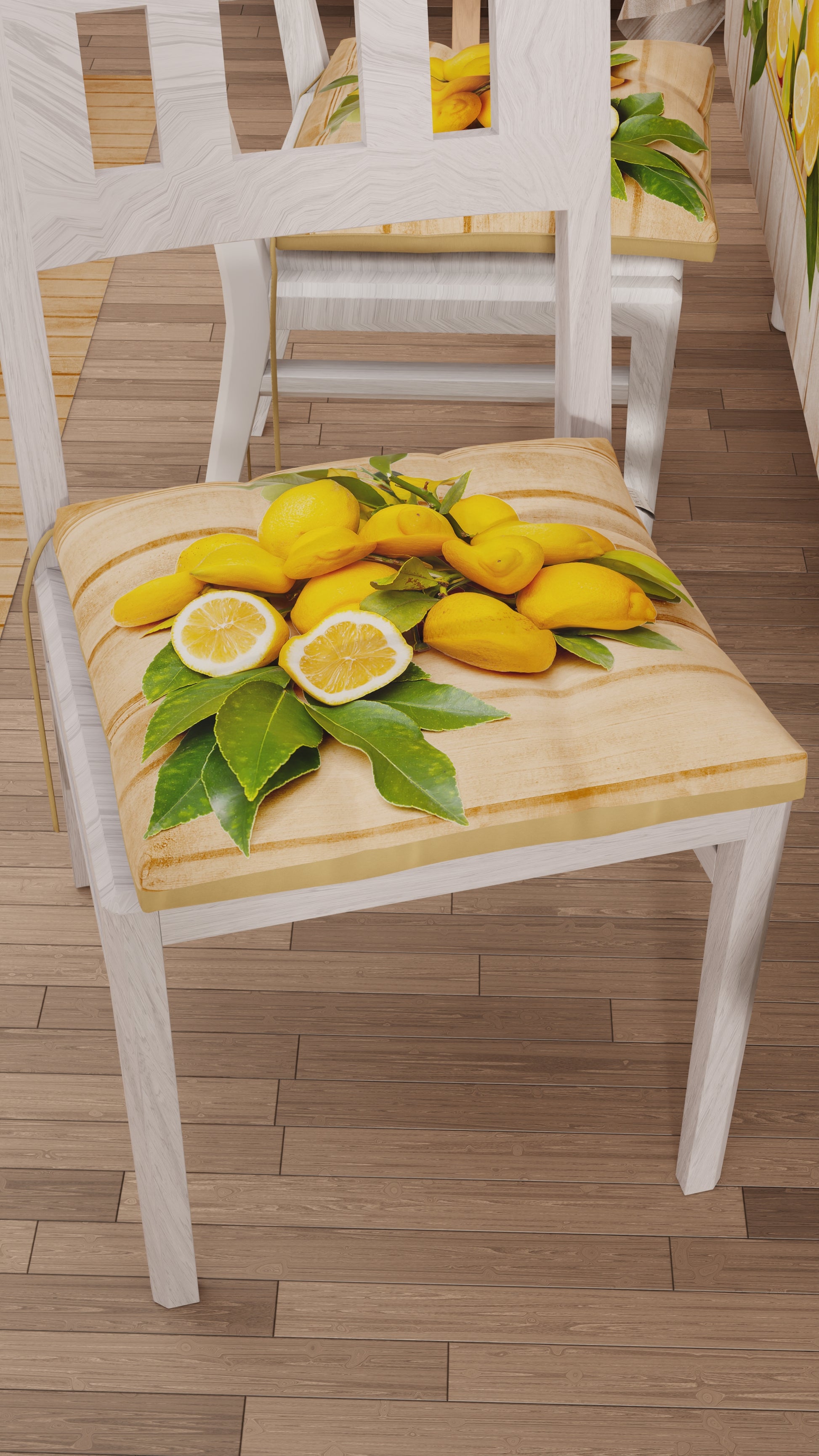 Lemon Seat Cushions Icon® Lemons Indoor-Outdoor Cushion, Yellow