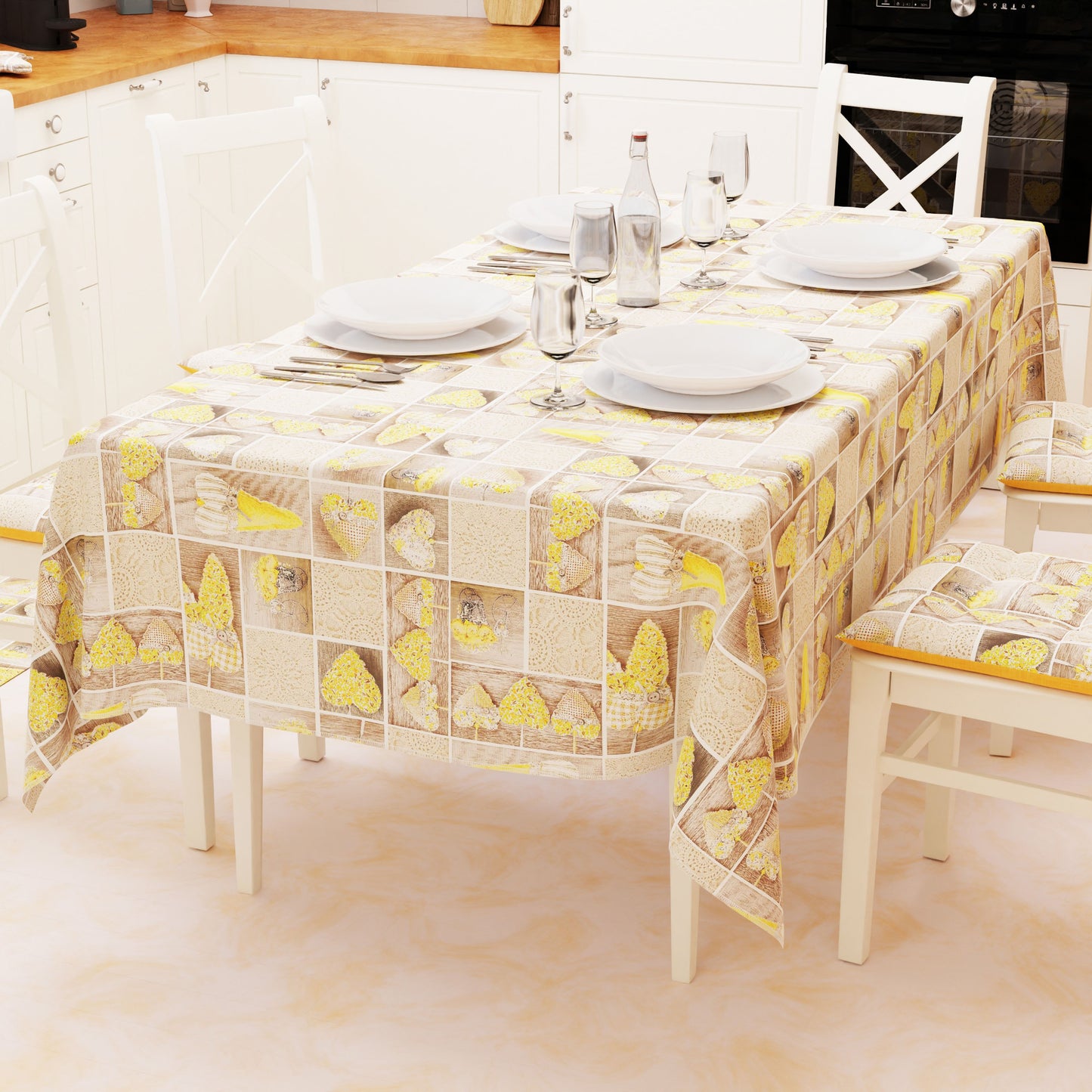 PETTI Artigiani Italiani 1968 Tappeto Cucina Passatoia Cucina Shabby-Chic Giallo.