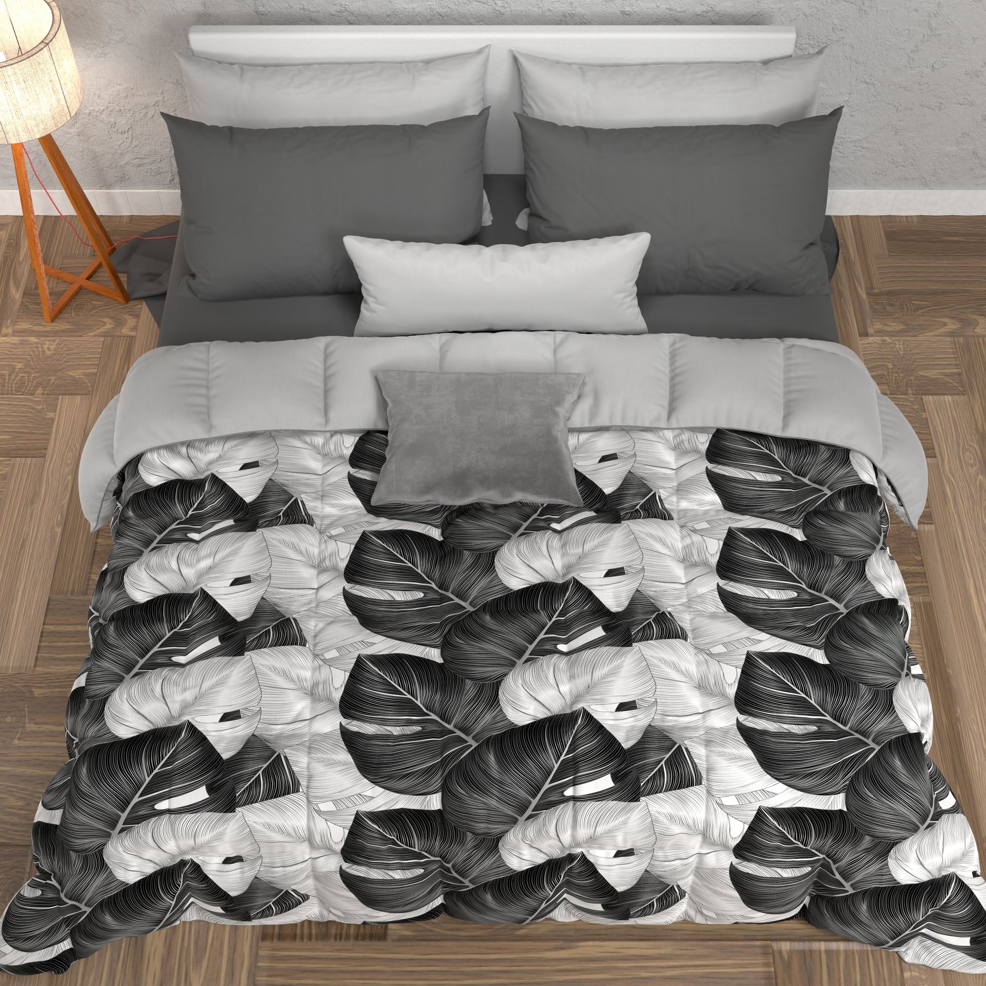 Cuscino Piumone Nero Piumone, Trapunta Matrimoniale, Singola