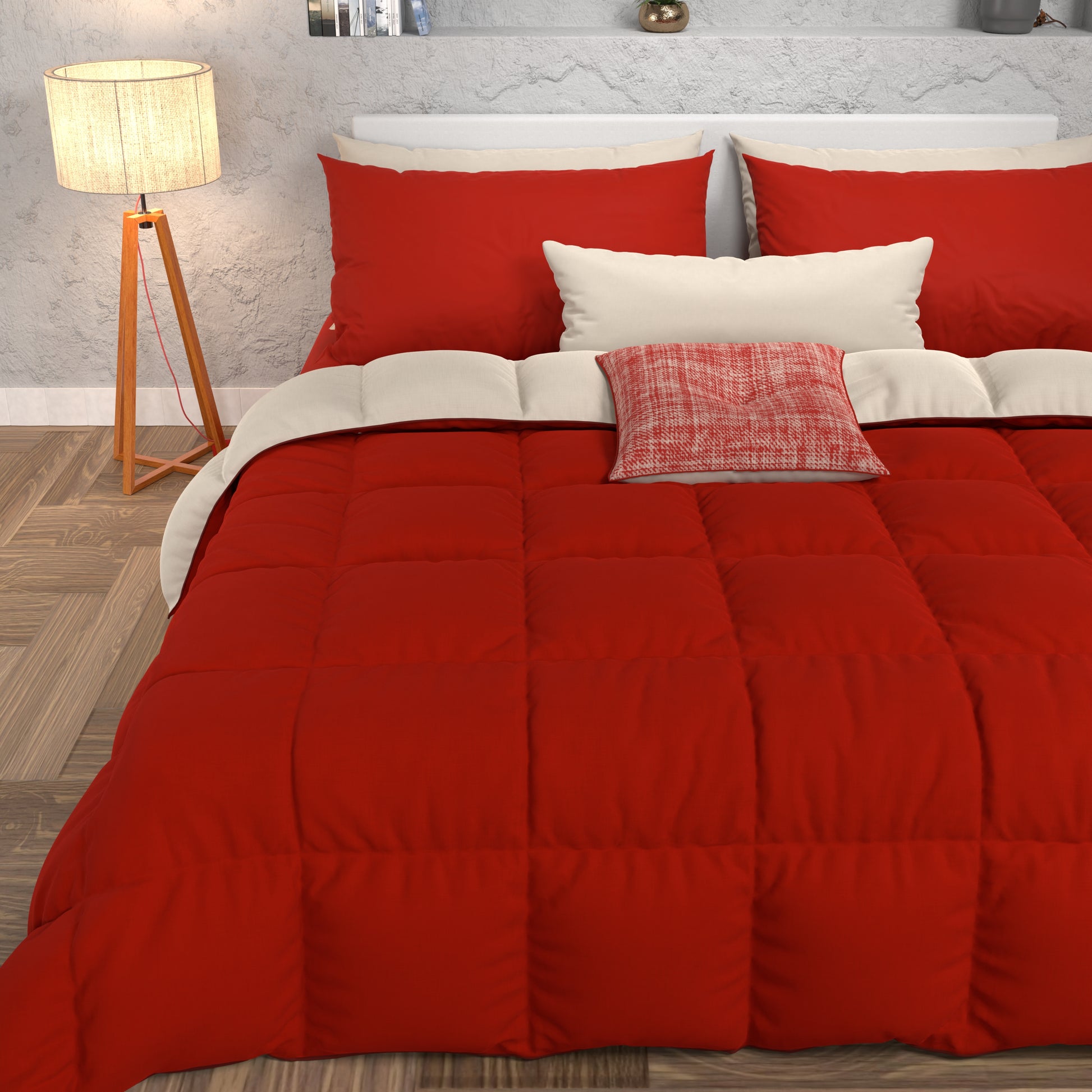 Piumone Trapunta Matrimoniale, Singola, Piazza e Mezza, Tortora Bordeaux.