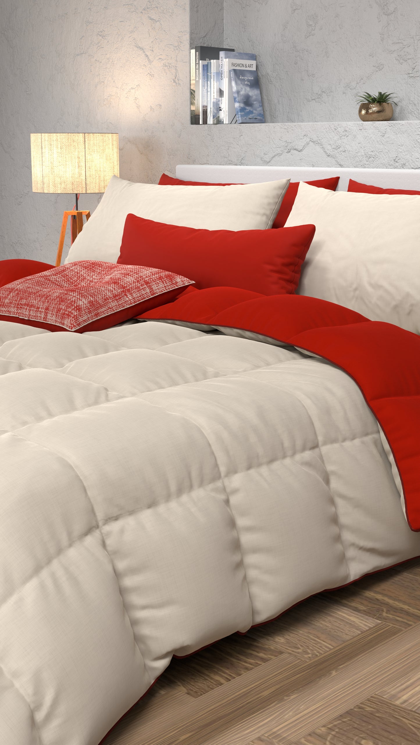 Piumone Trapunta Matrimoniale, Singola, Piazza e Mezza, Tortora Bordeaux.