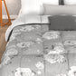 Piumone, Trapunta Matrimoniale, Singola, Piazza e Mezza, Floreale 21 Grigio.