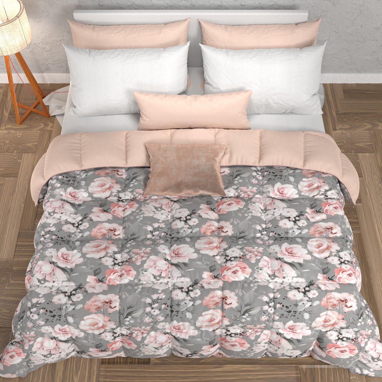 Piumone, Trapunta Matrimoniale, Singola, Piazza e Mezza, Floreale 17 02.