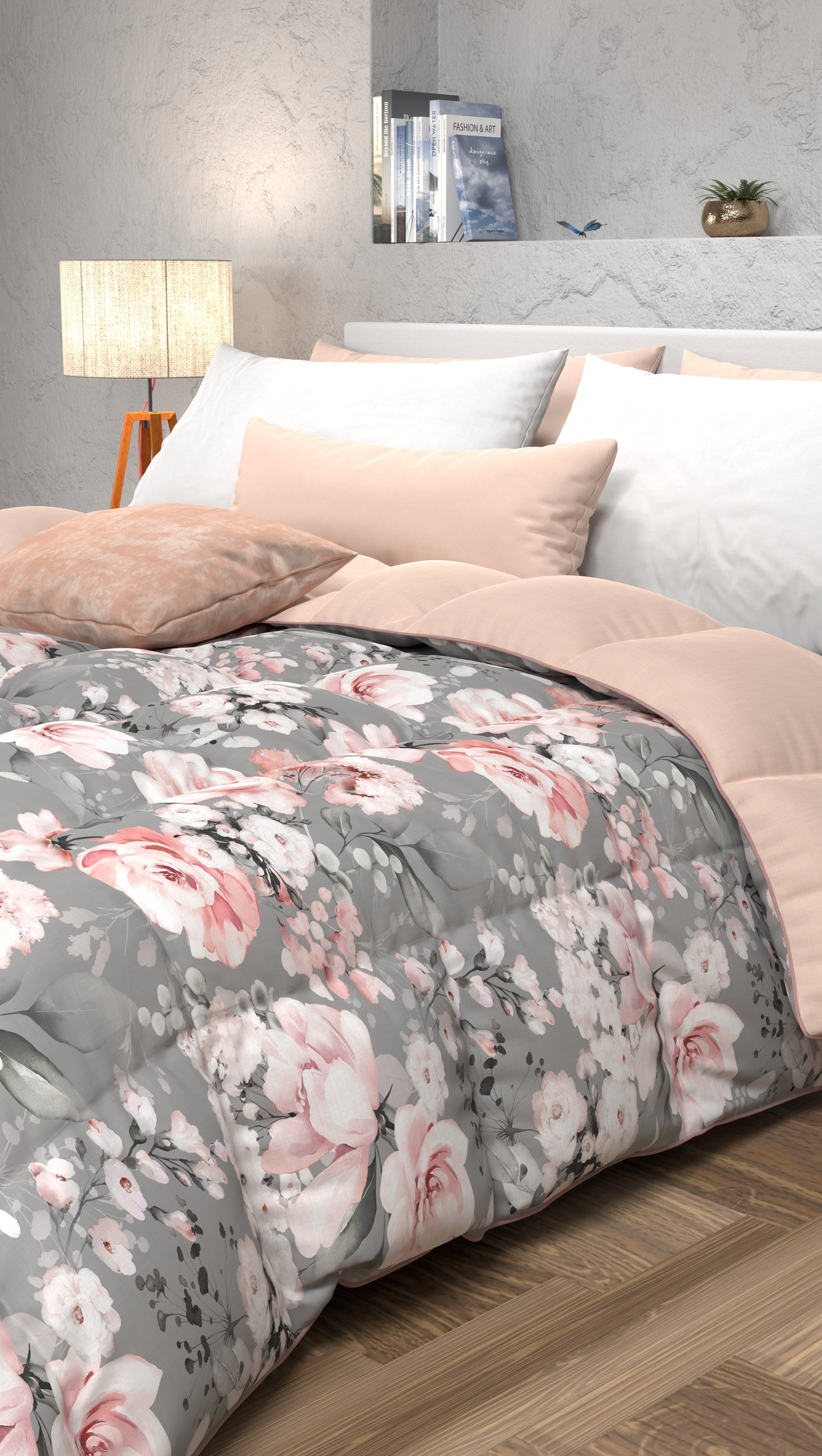 Piumone, Trapunta Matrimoniale, Singola, Piazza e Mezza, Floreale 17 02.