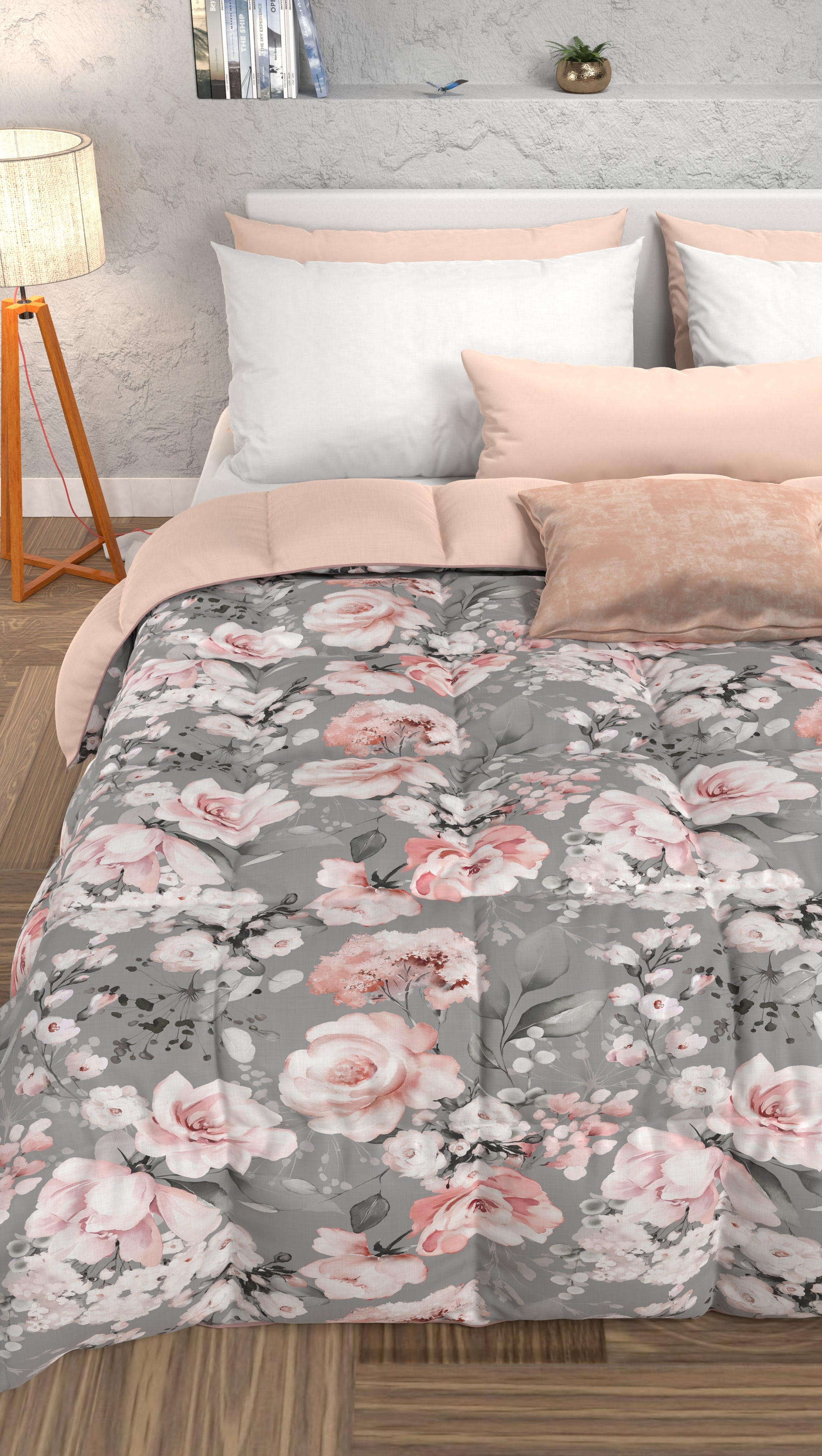 Piumone, Trapunta Matrimoniale, Singola, Piazza e Mezza, Floreale 17 02.