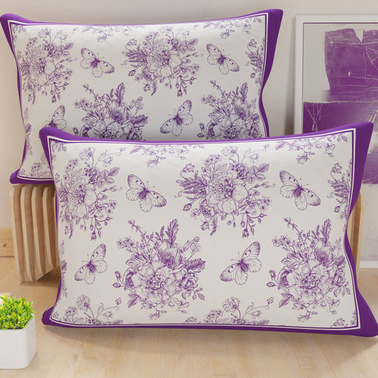 Pillowcases, Pillowcases in Digital Print, Botanic Viola