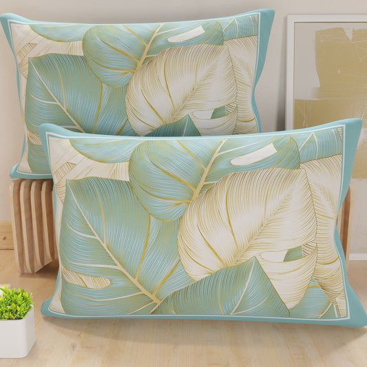 Pillowcases, Cushion Covers in Digital Print, Tropical Light Blue