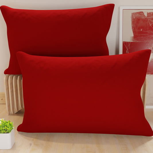 Pillowcases, Pair of Pillowcases, Cushion Covers, 100% Hypoallergenic Microfibre, Bordeaux