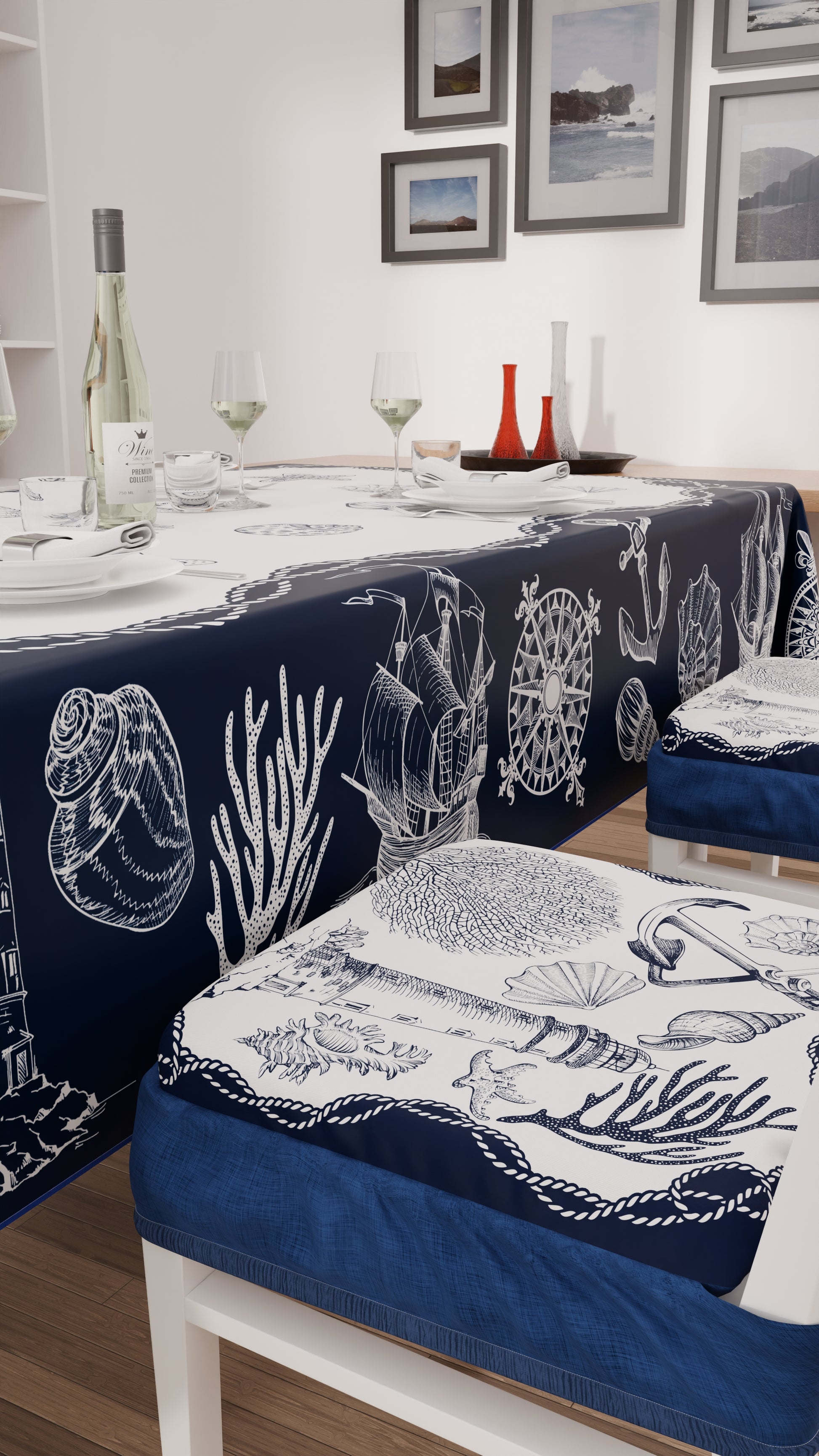 Set 6 Cuscini Per Sedia Con Elastico - Stampa 3D Fiocco Merletto, Grigio, 36x36cm - Foto 2