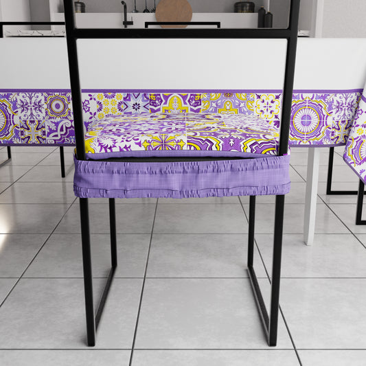 Coussins pour chaises avec élastique, housses de chaise en impression digitale Vietri 02 violet