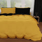 Double Duvet Cover, Duvet Cover and Pillowcases, Ocher Yellow/Black