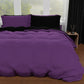 Double Duvet Cover, Duvet Cover and Pillowcases, Black/Purple