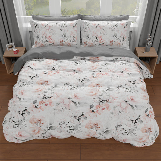 Housse de couette double, simple, une place et demie, Floral 17-00
