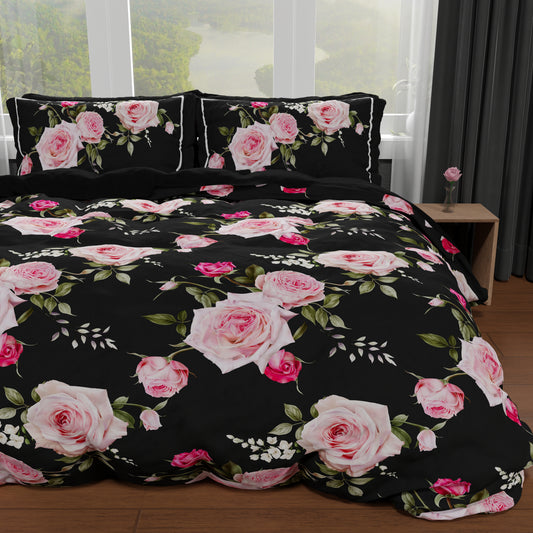 Housse de couette double, simple, une place et demie, Floral 20-01