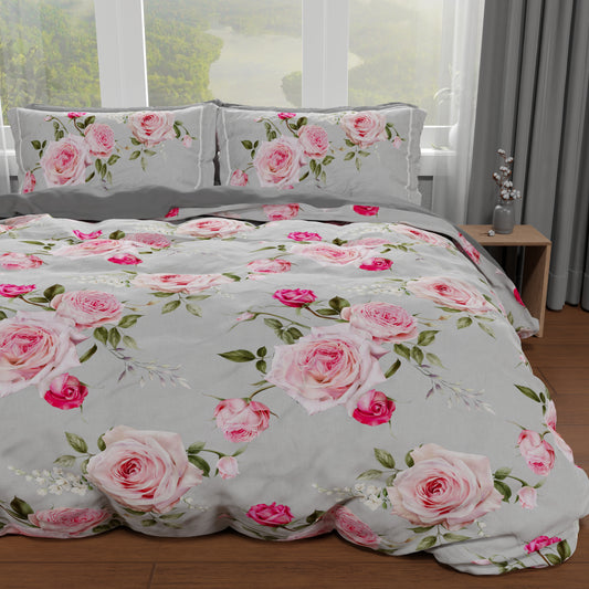 Housse de couette double, simple, une place et demie, Floral 20-02
