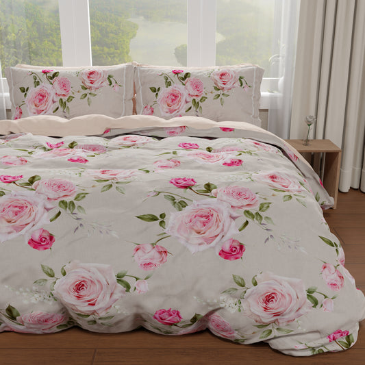 Housse de couette double, simple, une place et demie, Floral 20-06
