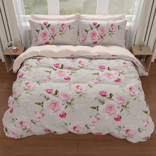 Housse de couette double, simple, une place et demie, Floral 20-06