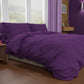 Double Duvet Cover, Duvet Cover and Pillowcases, Solid Color Purple