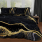 Duvet cover for double, single, one and a half square, Marble 07 Black