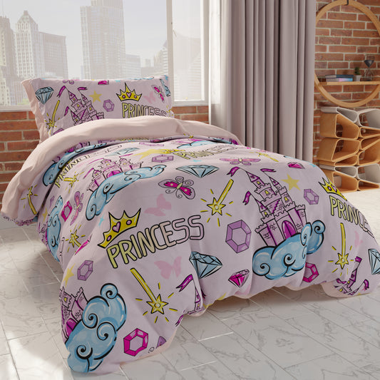 Duvet cover, bedroom duvet cover, single and one and a half square, Princess