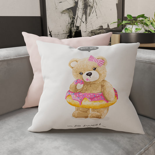 Cushions, Sofa Cushion Covers, Furnishing Cushions in Teddy Donut Digital Print