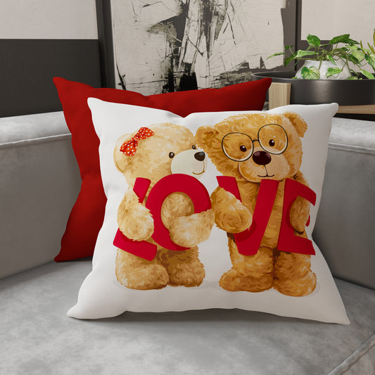 Cushions, Sofa Cushion Covers, Furnishing Cushions in Teddy Love Digital Print