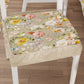 Chair Cushions with Elastic Digital Print Chair Cover 2 Pieces Floral 06 Beige