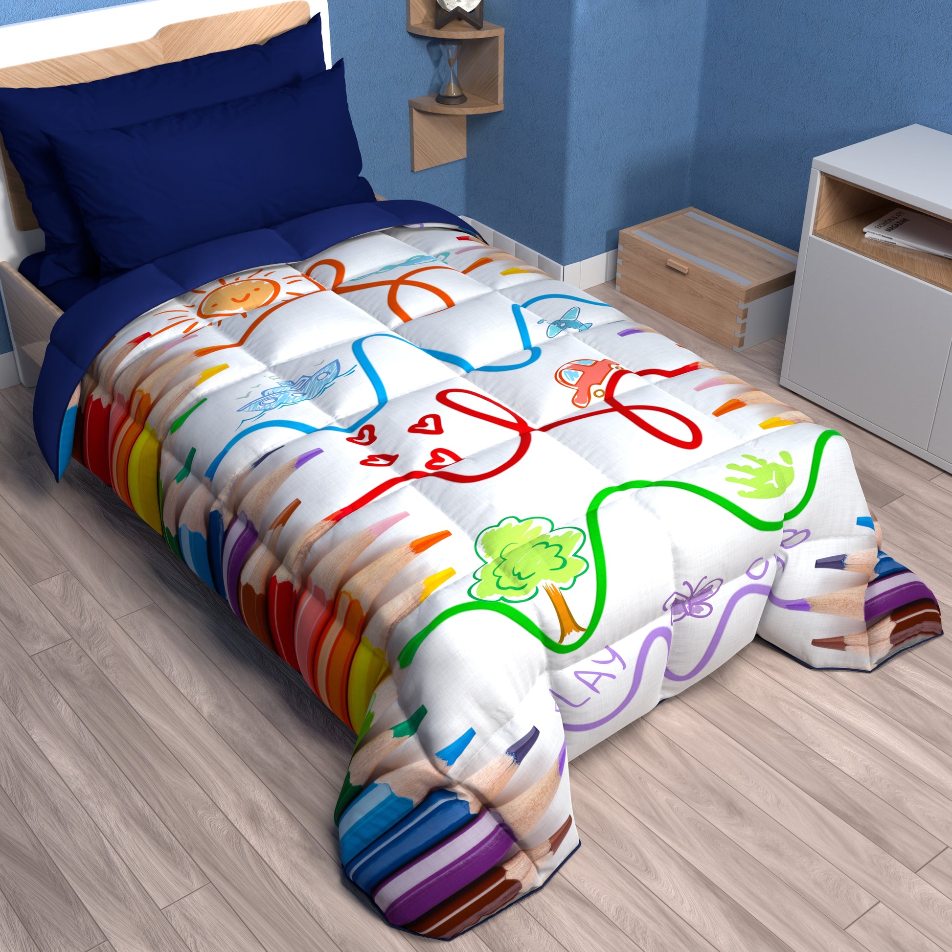 Piumone, Trapunta Matrimoniale, Singola, Piazza e Mezza, Matite