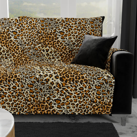 Sofa Cover, Sofa Cover in Digital Print, Reversible, Spotted Animalier