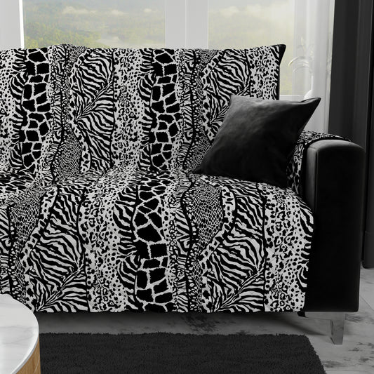 Sofa Cover, Sofa Cover in Digital Print, Reversible, Animal Print Zebra