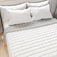 White Gray Double Face Spring Autumn Bedspread Quilt