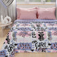 Girl Cool Digital Print Autumn Spring Bedspread Quilt